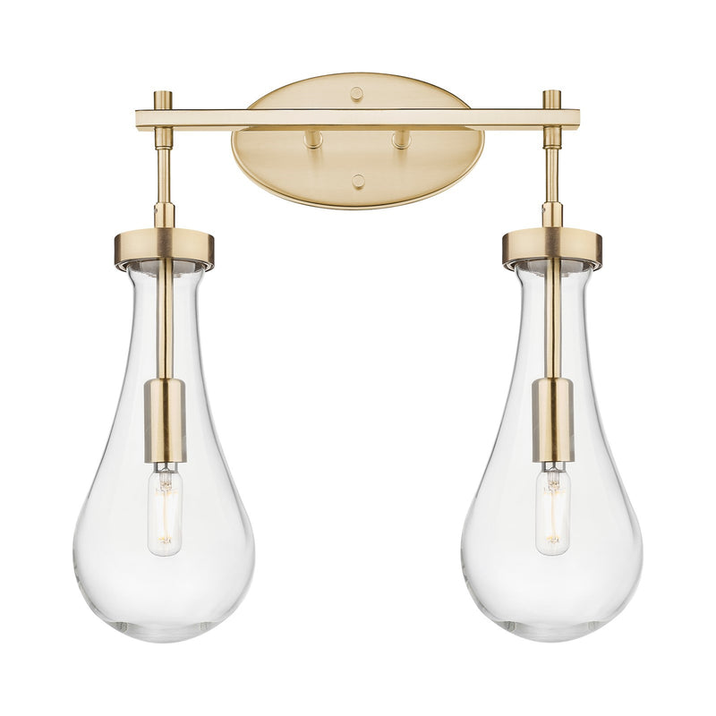 Innovations Owego 17in 2-Light Bath Vanity | Contemporary Champagne Bronze and Clear Glass | Bathroom & Powder Room | Model 451-2W-CB-G451-5CL