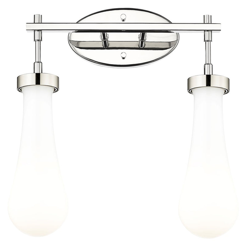 Innovations Owego 2Lt 16" Bath, Polished Nickel/White - 451-2W-PN-G451-4GWH