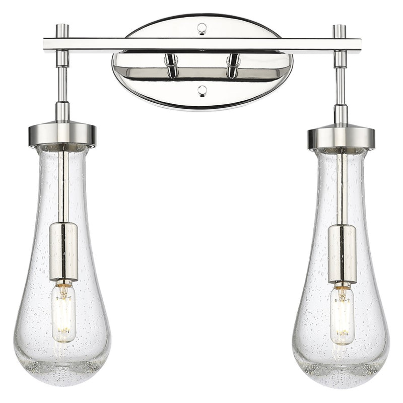 Innovations Owego 2Lt 16" Bath, PN/Seedy Glass - 451-2W-PN-G451-4SDY