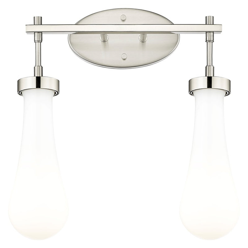 Innovations Owego 2Lt 16" Bath, Satin Nickel/White - 451-2W-SN-G451-4GWH