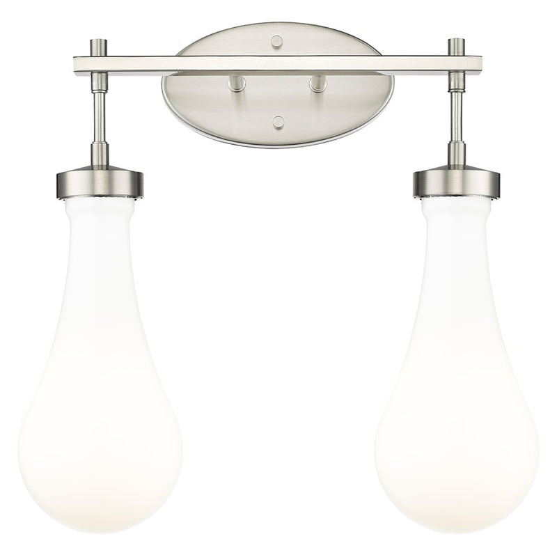 Innovations Owego 2Lt 17" Bath, Satin Nickel/White - 451-2W-SN-G451-5GWH