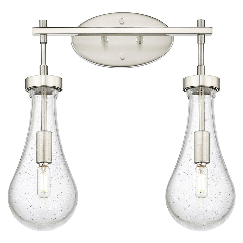 Innovations Owego 2Lt 17" Bath, Satin Nickel/Seedy Glass - 451-2W-SN-G451-5SDY