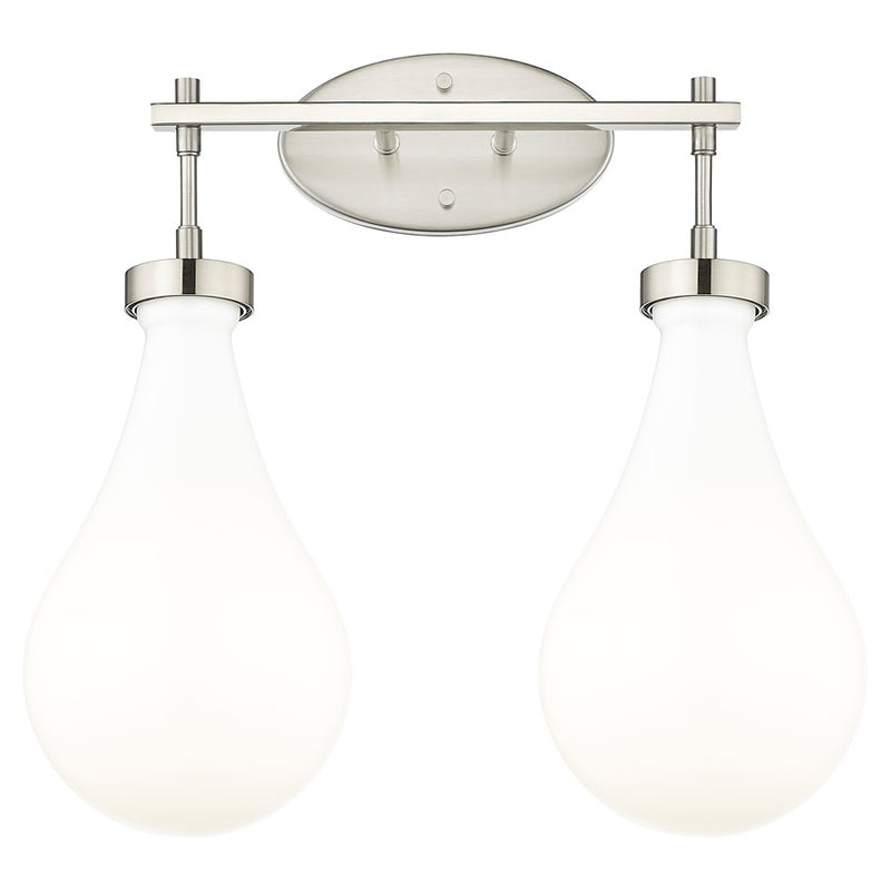 Innovations Owego 2Lt 18" Bath, Satin Nickel/White - 451-2W-SN-G451-7GWH