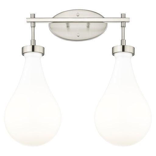 Innovations Owego 2Lt 18" Bath, Satin Nickel/White - 451-2W-SN-G451-7GWH