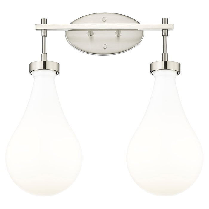 Innovations Owego 2Lt 18" Bath, Satin Nickel/White - 451-2W-SN-G451-7GWH