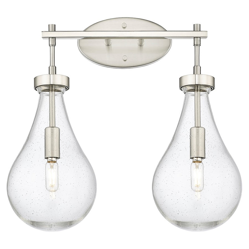 Innovations Owego 2Lt 18" Bath, Satin Nickel/Seedy Glass - 451-2W-SN-G451-7SDY