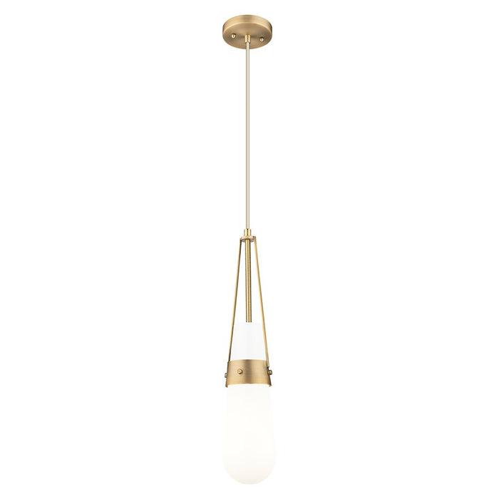 Innovations Milan 4" Cord Pendant, BB/Glossy White - 452-1P-BB-G452-4GWH
