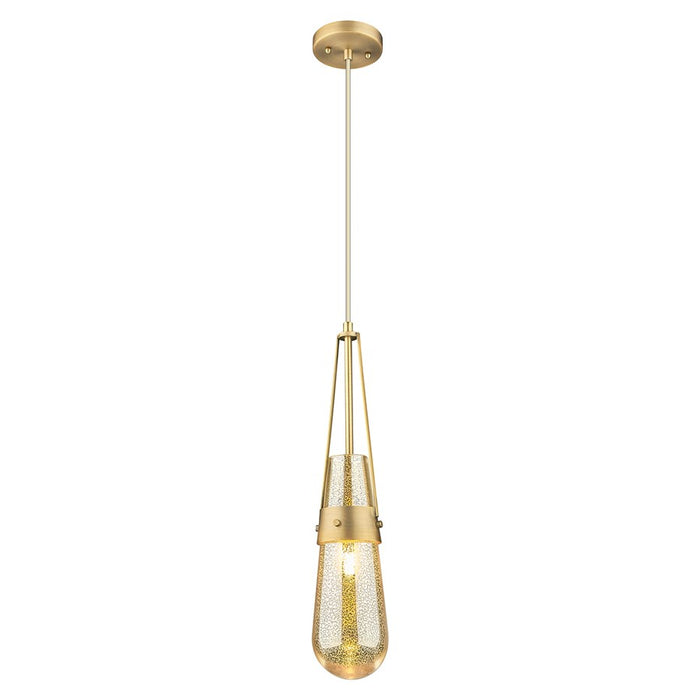 Innovations Milan 4" Cord Pendant, Brushed Brass/Mercury - 452-1P-BB-G452-4ME