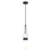 Innovations Milan 1Lt 4" Cord Pendant, Black/Glossy White - 452-1P-BK-G452-4GWH