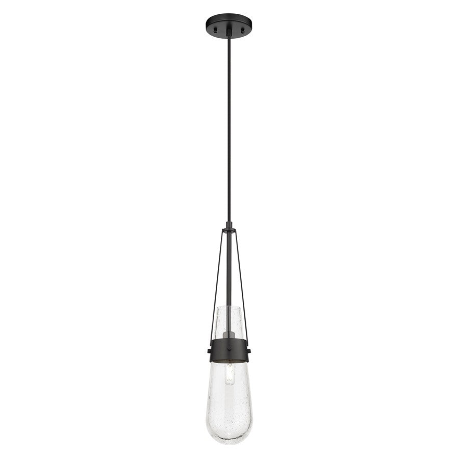 Innovations Milan 1Lt 4" Cord Pendant, Black/Seedy - 452-1P-BK-G452-4SDY
