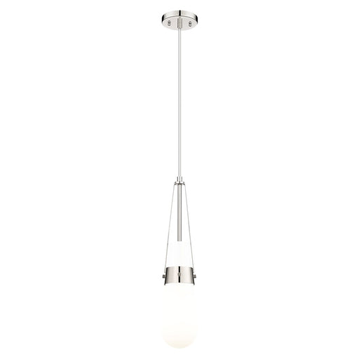 Innovations Milan 4" Cord Pendant, PN/Glossy White - 452-1P-PN-G452-4GWH