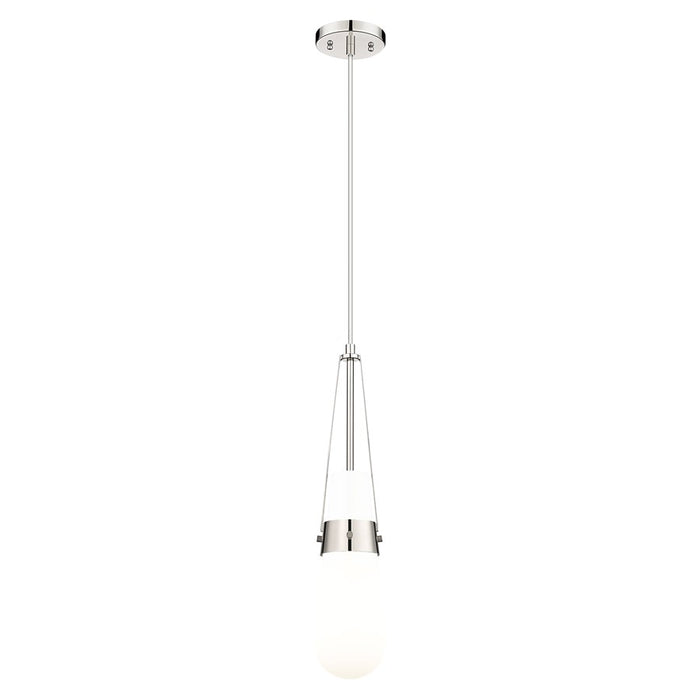 Innovations Milan 4" Cord Pendant, PN/Glossy White - 452-1P-PN-G452-4GWH