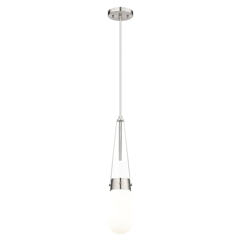 Innovations Milan 4" Cord Pendant, SN/Glossy White - 452-1P-SN-G452-4GWH