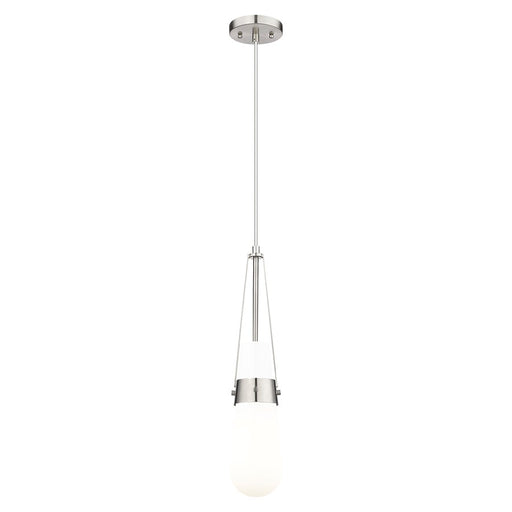 Innovations Milan 4" Cord Pendant, SN/Glossy White - 452-1P-SN-G452-4GWH