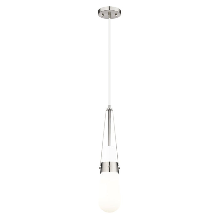 Innovations Milan 4" Cord Pendant, SN/Glossy White - 452-1P-SN-G452-4GWH