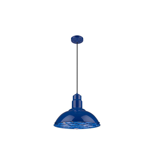 Innovations Langston 1Lt 16" Cord Hung Pendant, Blue - 455-1P-16BL