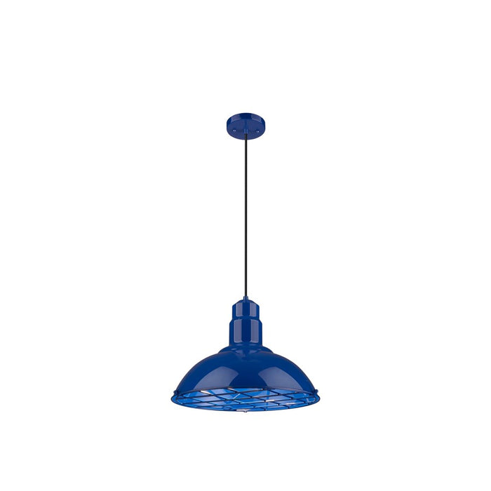 Innovations Langston 1Lt 16" Cord Hung Pendant, Blue - 455-1P-16BL