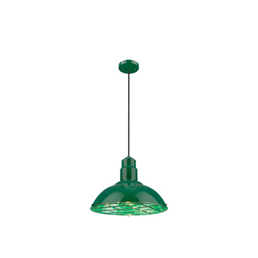 Innovations Langston 1Lt 16" Cord Hung Pendant, Green - 455-1P-16GR
