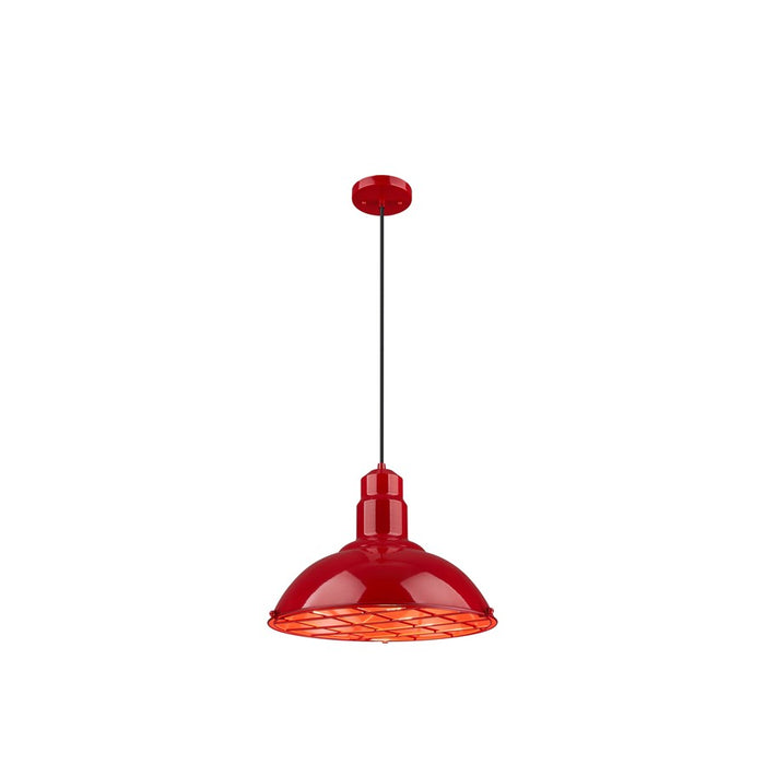 Innovations Langston 1Lt 16" Cord Hung Pendant, Red - 455-1P-16RD