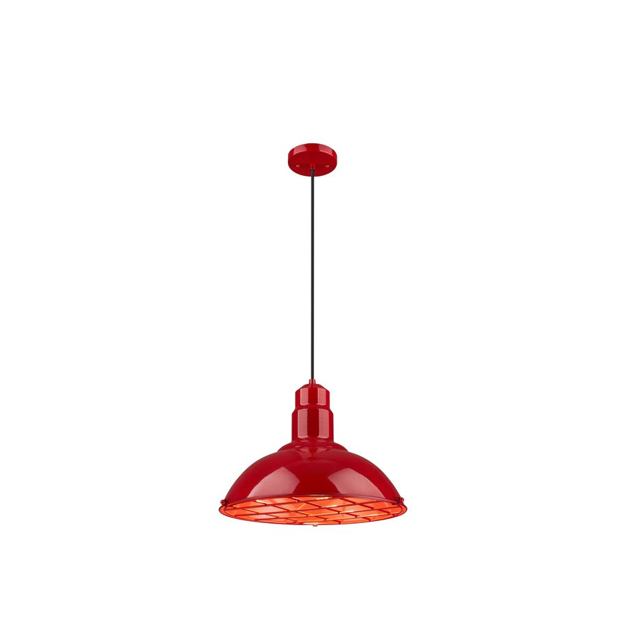 Innovations Langston 1Lt 16" Cord Hung Pendant, Red - 455-1P-16RD