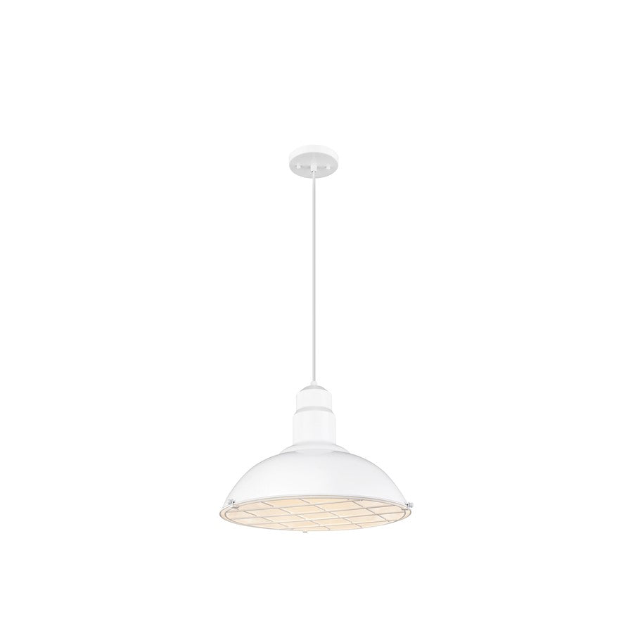 Innovations Langston 1Lt 16" Cord Hung Pendant, White - 455-1P-16W