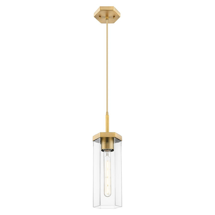 Innovations Blakeley 5" Cord Pendant, Brushed Brass/Clear - 463-1P-BB-G463-12CL