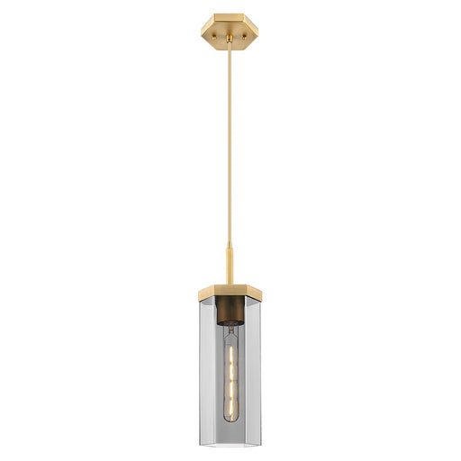 Innovations Blakeley 5" Cord Pendant, Brushed Brass/Smoke - 463-1P-BB-G463-12SM