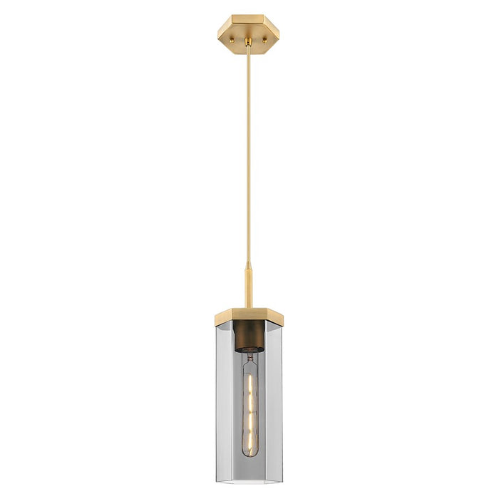Innovations Blakeley 5" Cord Pendant, Brushed Brass/Smoke - 463-1P-BB-G463-12SM