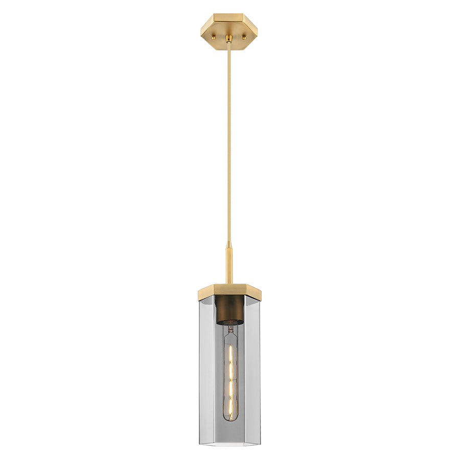 Innovations Blakeley 5" Cord Pendant, Brushed Brass/Smoke - 463-1P-BB-G463-12SM