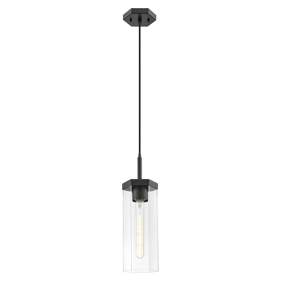 Innovations Blakeley 1Lt 5" Cord Pendant, Black/Clear - 463-1P-BK-G463-12CL