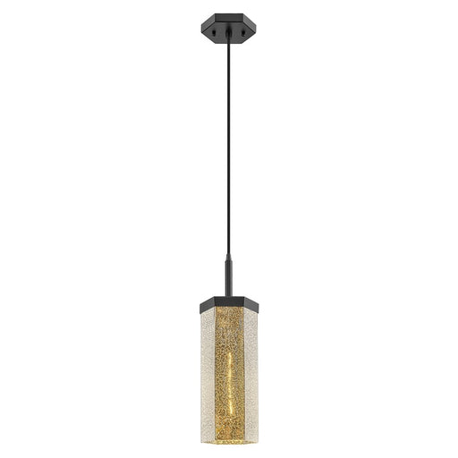 Innovations Blakeley 1Lt 5" Cord Pendant, Black/Mercury - 463-1P-BK-G463-12ME