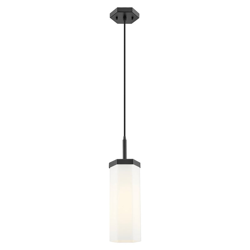 Innovations Blakeley 1Lt 5" Cord Pendant, Black/White - 463-1P-BK-G463-12WH
