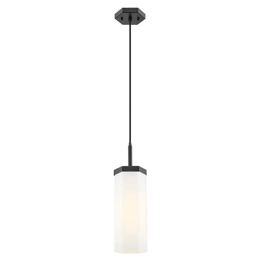 Innovations Blakeley 1Lt 5" Cord Pendant, Black/White - 463-1P-BK-G463-12WH