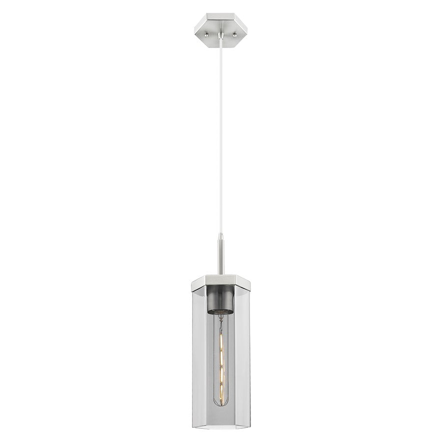 Innovations Blakeley 5" Cord Pendant, Satin Nickel/Smoke - 463-1P-SN-G463-12SM