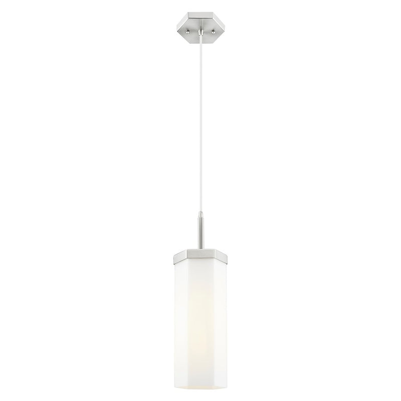 Innovations Blakeley 5" Cord Pendant, Satin Nickel/White - 463-1P-SN-G463-12WH