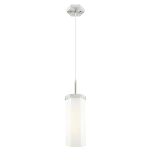 Innovations Blakeley 5" Cord Pendant, Satin Nickel/White - 463-1P-SN-G463-12WH