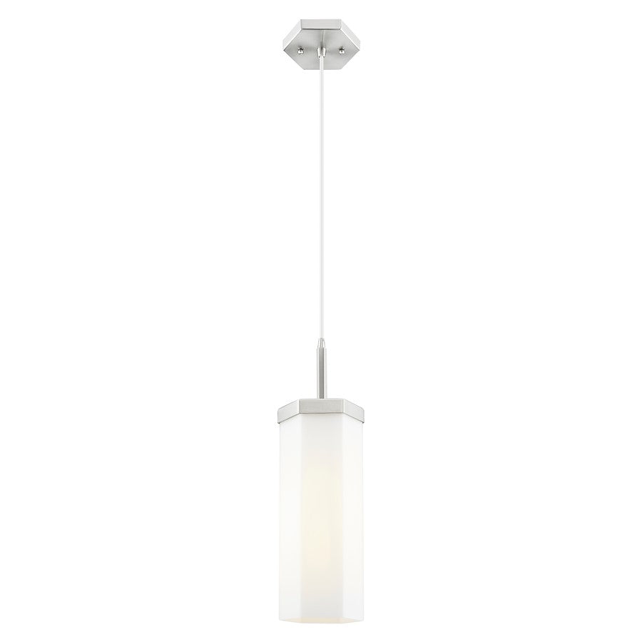 Innovations Blakeley 5" Cord Pendant, Satin Nickel/White - 463-1P-SN-G463-12WH