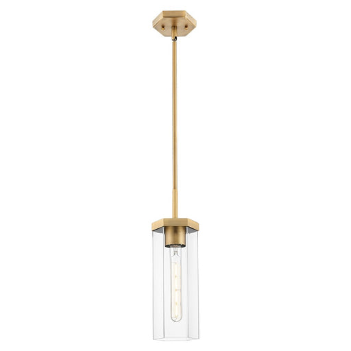 Innovations Blakeley 5" Stem Pendant, Brushed Brass/Clear - 463-1S-BB-G463-12CL