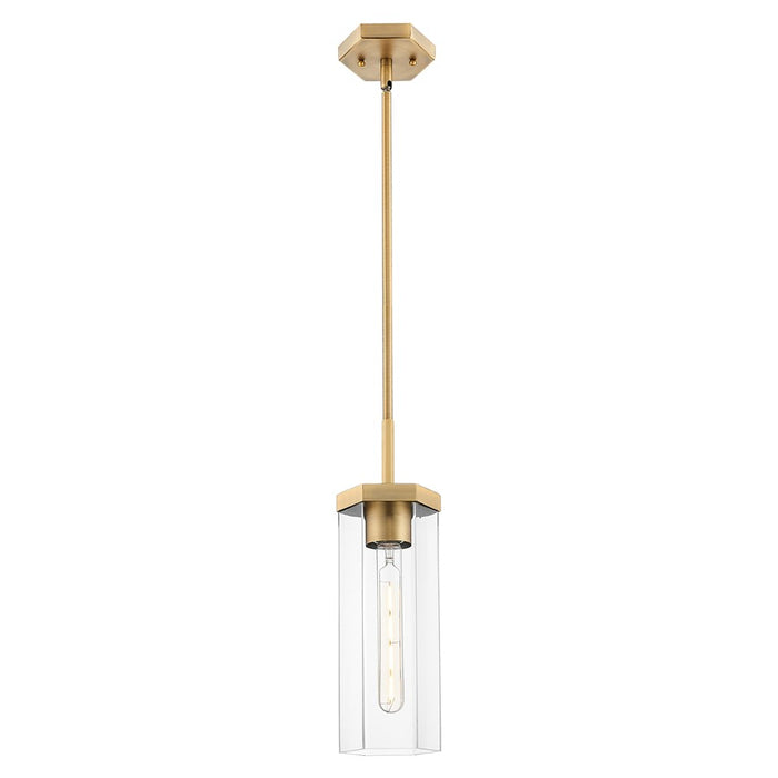 Innovations Blakeley 5" Stem Pendant, Brushed Brass/Clear - 463-1S-BB-G463-12CL