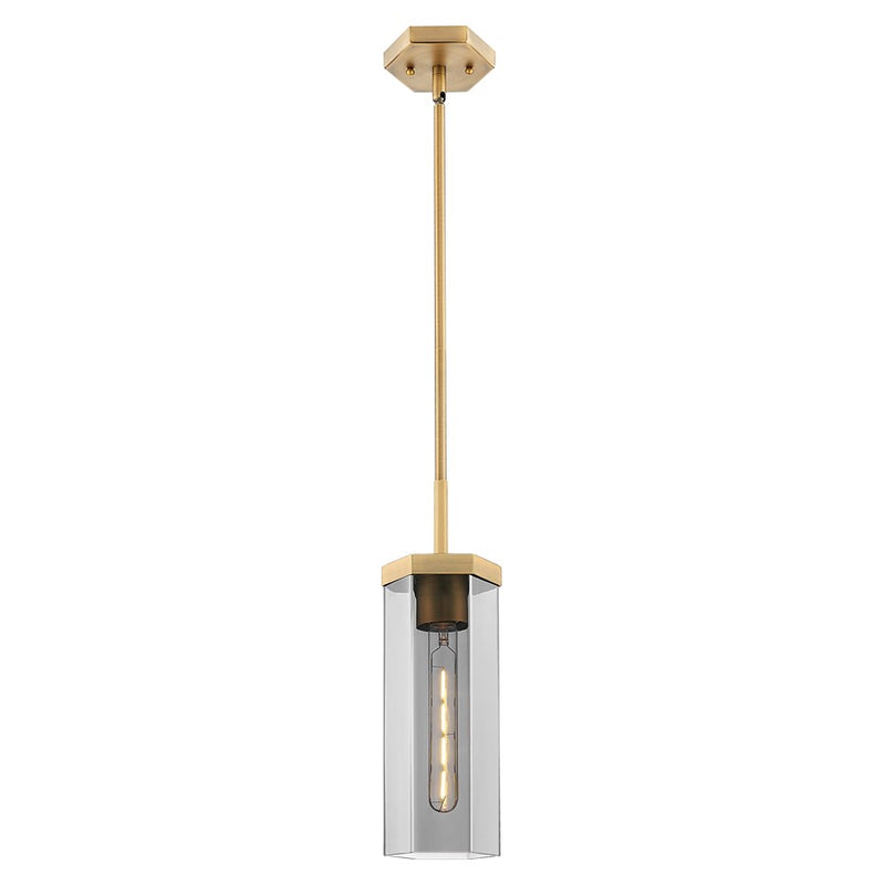 Innovations Blakeley 5" Stem Pendant, Brushed Brass/Smoke - 463-1S-BB-G463-12SM