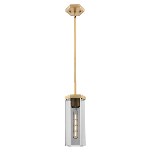 Innovations Blakeley 5" Stem Pendant, Brushed Brass/Smoke - 463-1S-BB-G463-12SM
