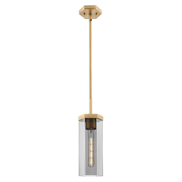 Innovations Blakeley 5" Stem Pendant, Brushed Brass/Smoke - 463-1S-BB-G463-12SM