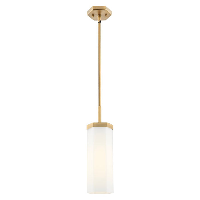 Innovations Blakeley 5" Stem Pendant, Brushed Brass/White - 463-1S-BB-G463-12WH