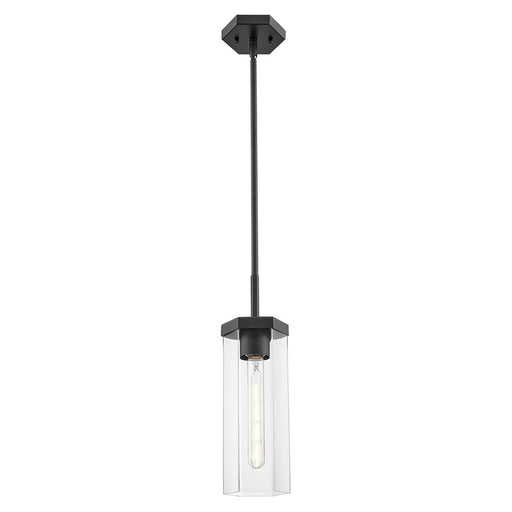 Innovations Blakeley 1Lt 5" Stem Pendant, Black/Clear - 463-1S-BK-G463-12CL