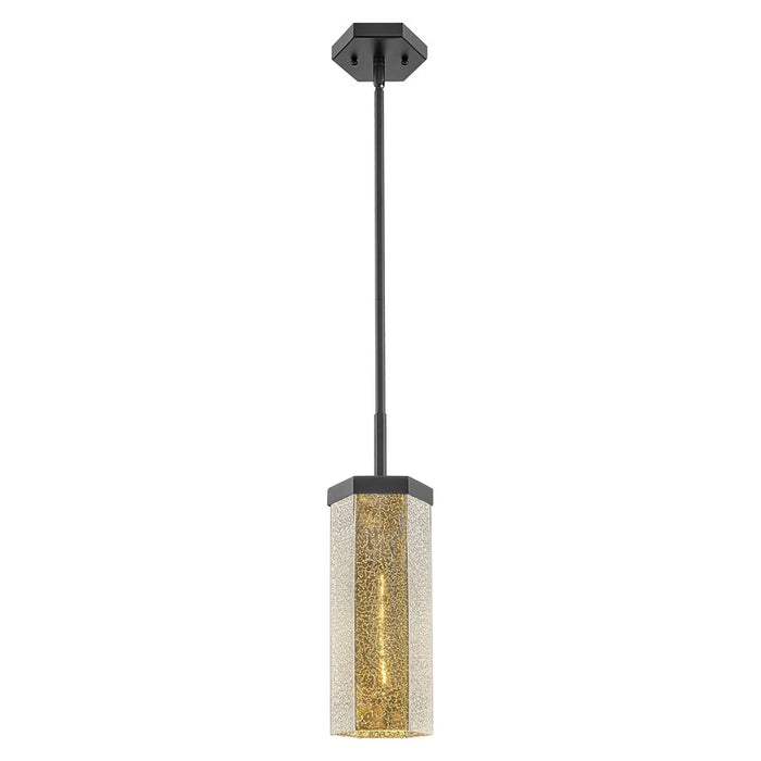 Innovations Blakeley 1Lt 5" Stem Pendant, Black/Mercury - 463-1S-BK-G463-12ME