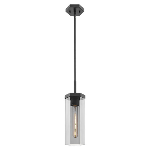 Innovations Blakeley 1Lt 5" Stem Pendant, Black/Smoke - 463-1S-BK-G463-12SM