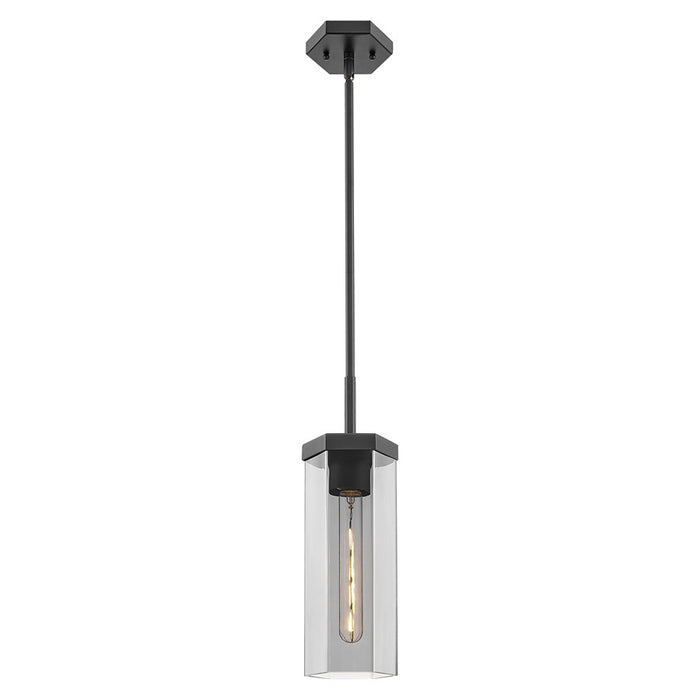 Innovations Blakeley 1Lt 5" Stem Pendant, Black/Smoke - 463-1S-BK-G463-12SM