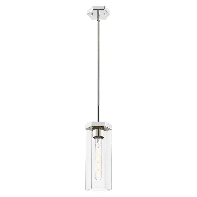 Innovations Blakeley 5" Stem Pendant, PN/Clear - 463-1S-PN-G463-12CL