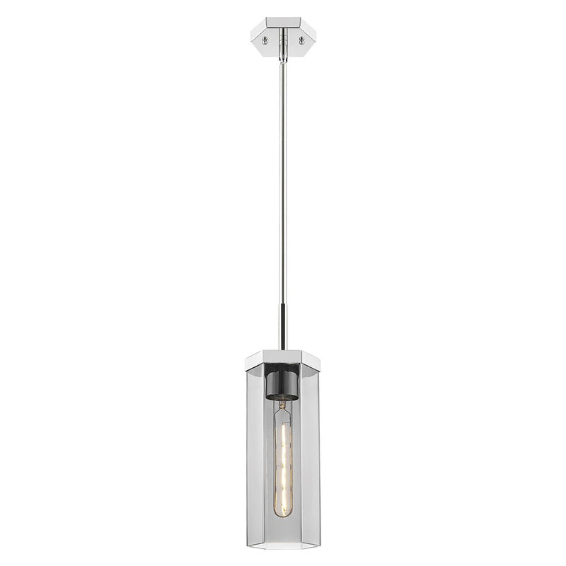 Innovations Blakeley 5" Stem Pendant, PN/Smoke - 463-1S-PN-G463-12SM