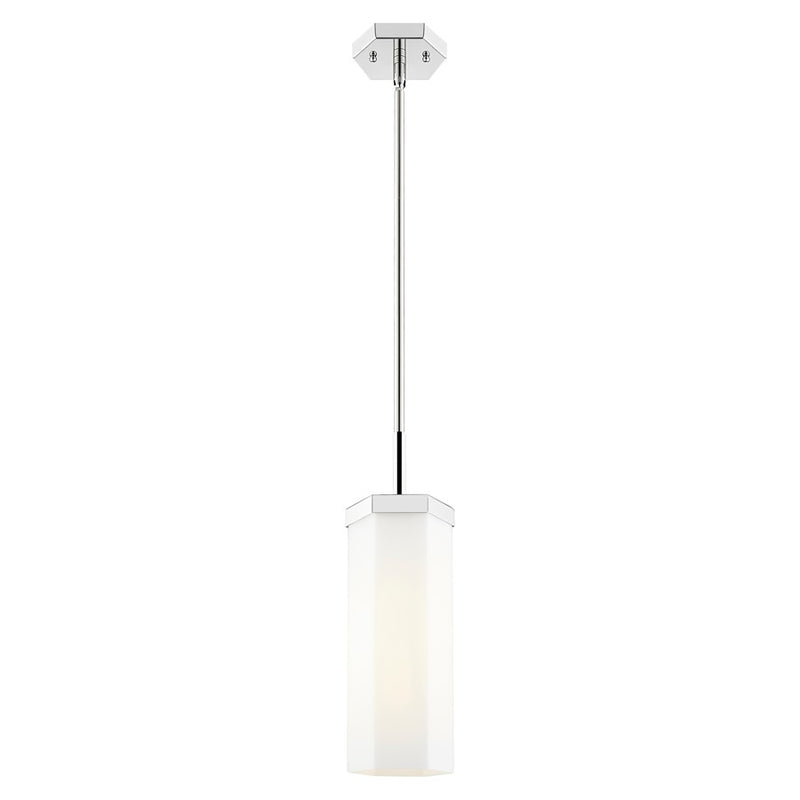 Innovations Blakeley 5" Stem Pendant, PN/White - 463-1S-PN-G463-12WH